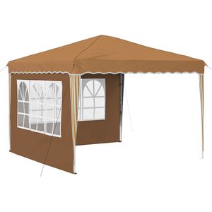 vidaXL Pop-up Festtelt Beige 288 x 288 x 245 cm Oxford Stoff