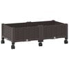 vidaXL Hagekrukke med hjul Brun 80 x 40 x 29 cm PP