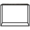 vidaXL Konsollbord svart 100x35x75 cm herdet glass