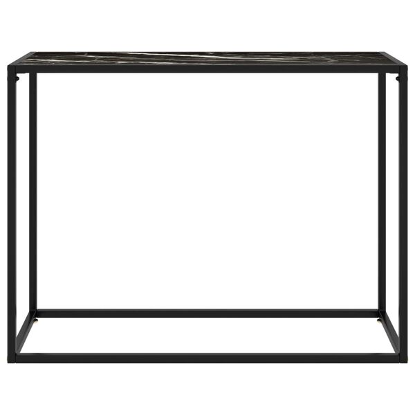vidaXL Konsollbord svart 100x35x75 cm herdet glass