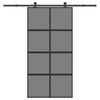 vidaXL Skyved&oslash;r med monteringssett 102,5x205 cm herdet glass&aluminium