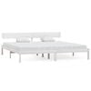 vidaXL Sengeramme hvit heltre furu 200x200 cm