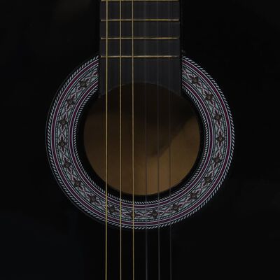vidaXL Klassisk gitar for nybegynnere og barn 3/4 36" svart