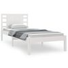 vidaXL Sengeramme uten madrass hvit 100x200 cm heltre furu