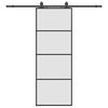 vidaXL Skyved&oslash;r med monteringssett svart 76x205 cm ESG-glass