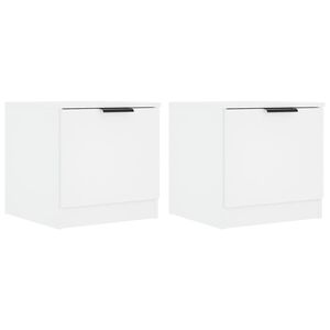 vidaXL Nattbord 2 stk hvit 40x39x40 cm