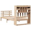 vidaXL Seng med bokhylle uten madrass 75x190 cm heltre furu