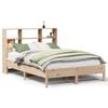 vidaXL Seng med bokhylle uten madrass 140x190 cm heltre furu