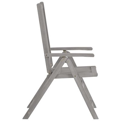 vidaXL Hagelenestoler 6 stk grå heltre akasie