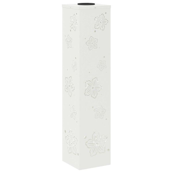 vidaXL Solenergi LED stibelys 2 pcs Hvit Kaldvalset st&aring;l