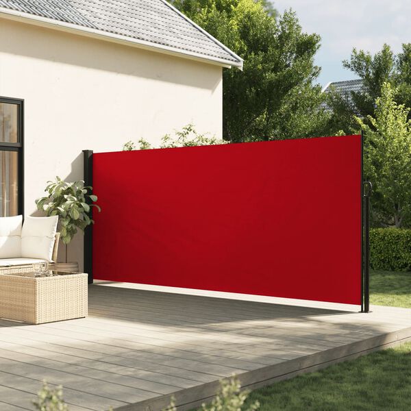vidaXL Uttrekkbar sidemarkise r&oslash;d 180x300 cm