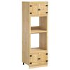 vidaXL Kabinett SKI HonningBrun 66 x 58 x 207 cm Massiv furu