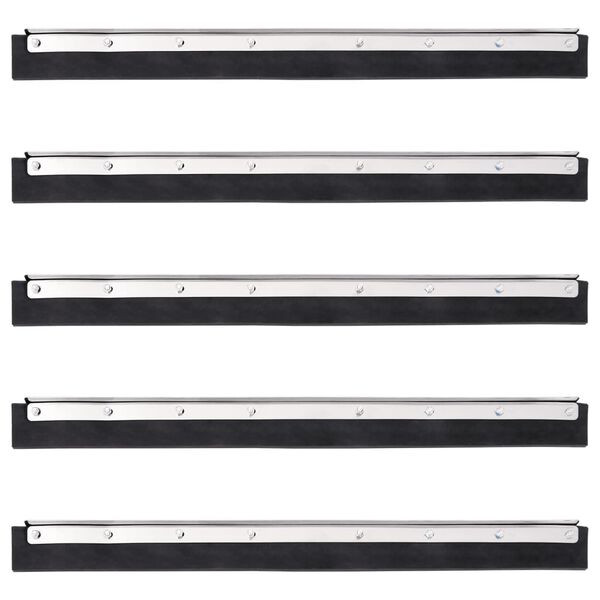 vidaXL Gulvnalhoder 5 stk 60,5x2x5 cm st&aring;l og gummi