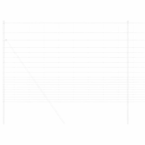 vidaXL Jordegjerde s&oslash;lv 25 x 1,6 m Galvanisert st&aring;l