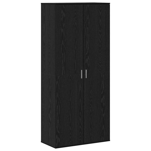 vidaXL Highboard med hylle Svart eik 80 x 39 x 178 cm Konstruert tre