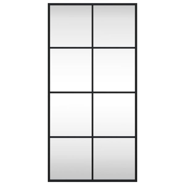 vidaXL Veggspeil svart 40x80 cm rektangel jern