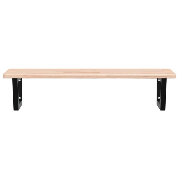 vidaXL Servanthylle veggmontert st&aring;l og heltre eik