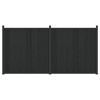 vidaXL Gjerdeplate 2 stk. 355 x 186,5 cm WPC og Aluminium Svart