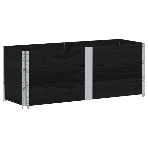 vidaXL Hageplantekasse svart 150x50 cm heltre furu