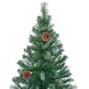 vidaXL Kunstig juletre med 300 LED med stativ grønn 210 cm PVC og stål