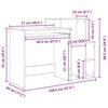 vidaXL Skrivebord Artisan Eik 120,5 x 44 x 88,5 cm Konstruert tre