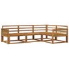 vidaXL Utend&oslash;rs sofa-sett 4 pcs Naturlig Solid akasietre