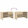 vidaXL Plateskap med hylle Sonoma eik 78,5 x 35 x 45 cm Konstruert tre