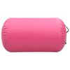 vidaXL Oppbl&aring;sbar gymnastikkrull med pumpe 100x60 cm PVC rosa