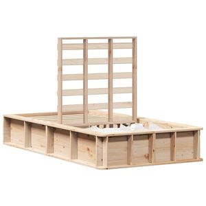 vidaXL Sengestamme Vokset Brun 75 x 190 cm Massiv furu