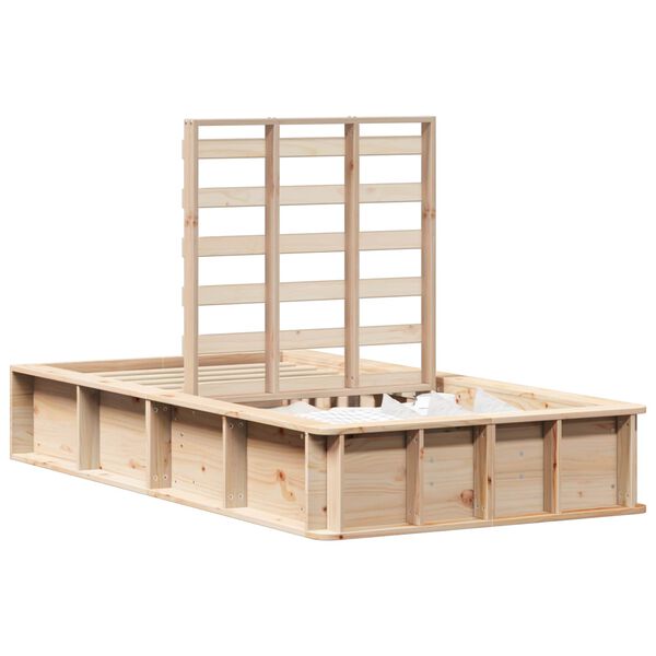 vidaXL Sengestamme Vokset Brun 75 x 190 cm Massiv furu