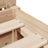 vidaXL Sengeramme med madrass 200x200 cm heltre furu