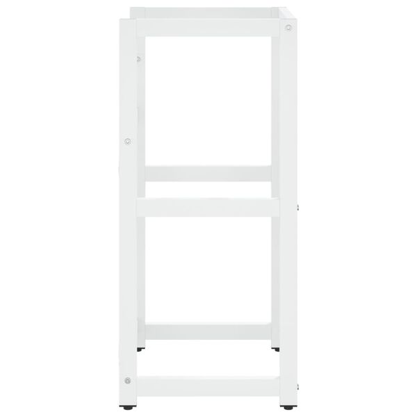 vidaXL Badehylle hvit 40x38x83 cm jern