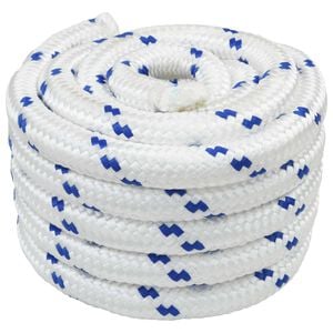 vidaXL B&aring;tsnor 3 mm 50 m Hvit og bl&aring;