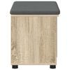 vidaXL Gangbenk Sonoma eik 60 x 38 x 46 cm Konstruert treverk og stoff