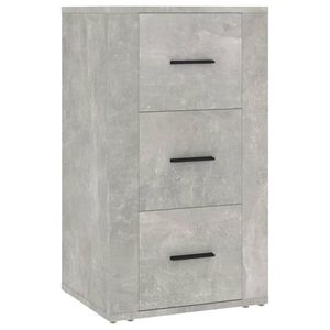 vidaXL Skjenk betonggr&aring; 40x33x70 cm konstruert tre