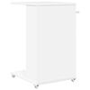 vidaXL Sidetabell med hjul Hvit 40 x 35 x 60 cm Konstruert tre