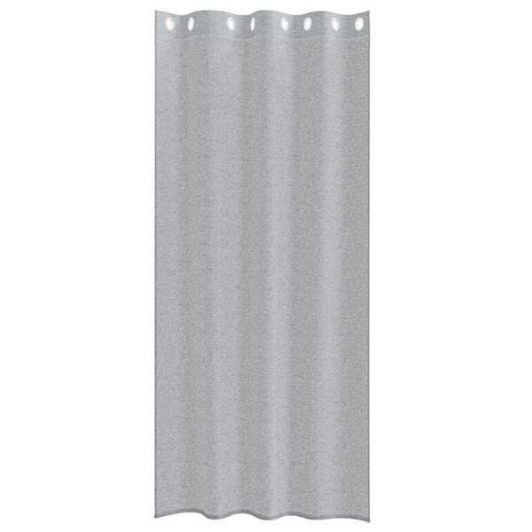 vidaXL Voile Gardin med gardiner 2 pcs M&oslash;rkegr&aring; 245 x 140 cm Polyester