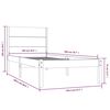 vidaXL Sengeramme uten madrass 100x200 cm heltre furu