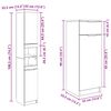 vidaXL Baderomsinnredningssett med dør 4 pcs Svart Eik Konstruert tre
