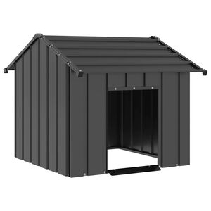 vidaXL Hundehus med tak 85x107x81 cm galvanisert st&aring;l