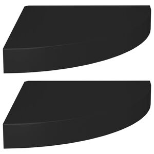 vidaXL Flytende vegghyller 2 stk svart 25x25x3,8 cm MDF