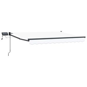vidaXL Manuell utvidbar markise med LED-lamper 2,5 x 2 m