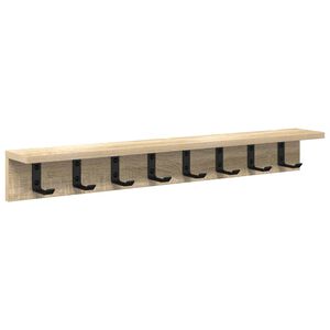 vidaXL Vegghengt kleshenger Veggmontert Sonoma eik 80 x 10,5 x 10,5 cm