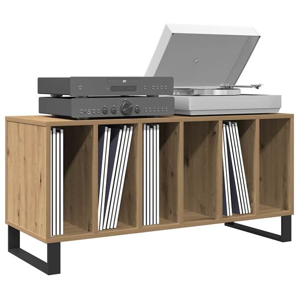 vidaXL Plateskap med hylle artisan eik 100 x 38 x 48 cm Konstruert tre