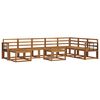 vidaXL Utend&oslash;rs sofa-sett 9 pcs Naturlig Solid akasietre