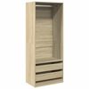 vidaXL Garderobe sonoma eik 80x50x200 cm konstruert tre