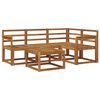 vidaXL Utend&oslash;rs sofa-sett 5 pcs Naturlig Solid akasietre