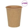 vidaXL Papir kaffekopper 1000 stk 8oz 200 ml brun