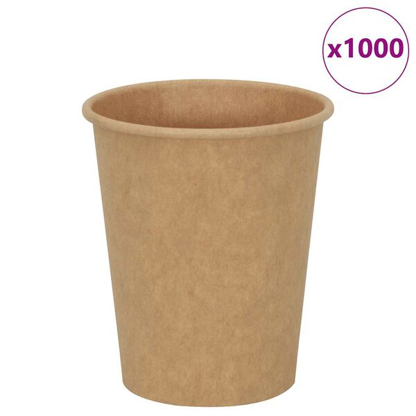 vidaXL Papir kaffekopper 1000 stk 8oz 200 ml brun