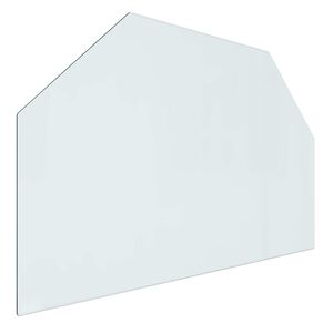 vidaXL Peisglassplate Gjennomsiktig 80 x 50 cm Glass